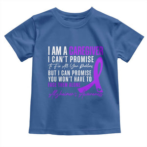 Alzheimer's Caregiver Support Toddler T Shirt Purple Ribbon Hope Graphic