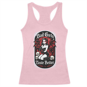 Bad Girls Taste Better Racerback Tank Top Adult Humor Devil Girl Gift TS12 Light Pink Print Your Wear