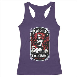 Bad Girls Taste Better Racerback Tank Top Adult Humor Devil Girl Gift TS12 Purple Print Your Wear