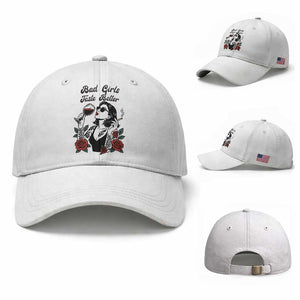Bad Girls Taste Better Baseball Cap Tattoo Girl Adult Humor Gift TS12 Baseball Cap Universal Fit White Print Your Wear