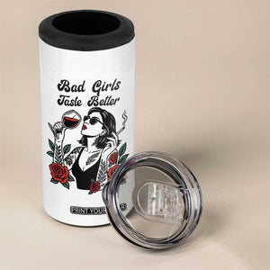 Bad Girls Taste Better 4 in 1 Can Cooler Tumbler Tattoo Girl Adult Humor Gift TS12 Print Your Wear