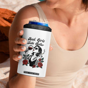 Bad Girls Taste Better 4 in 1 Can Cooler Tumbler Tattoo Girl Adult Humor Gift TS12 Print Your Wear