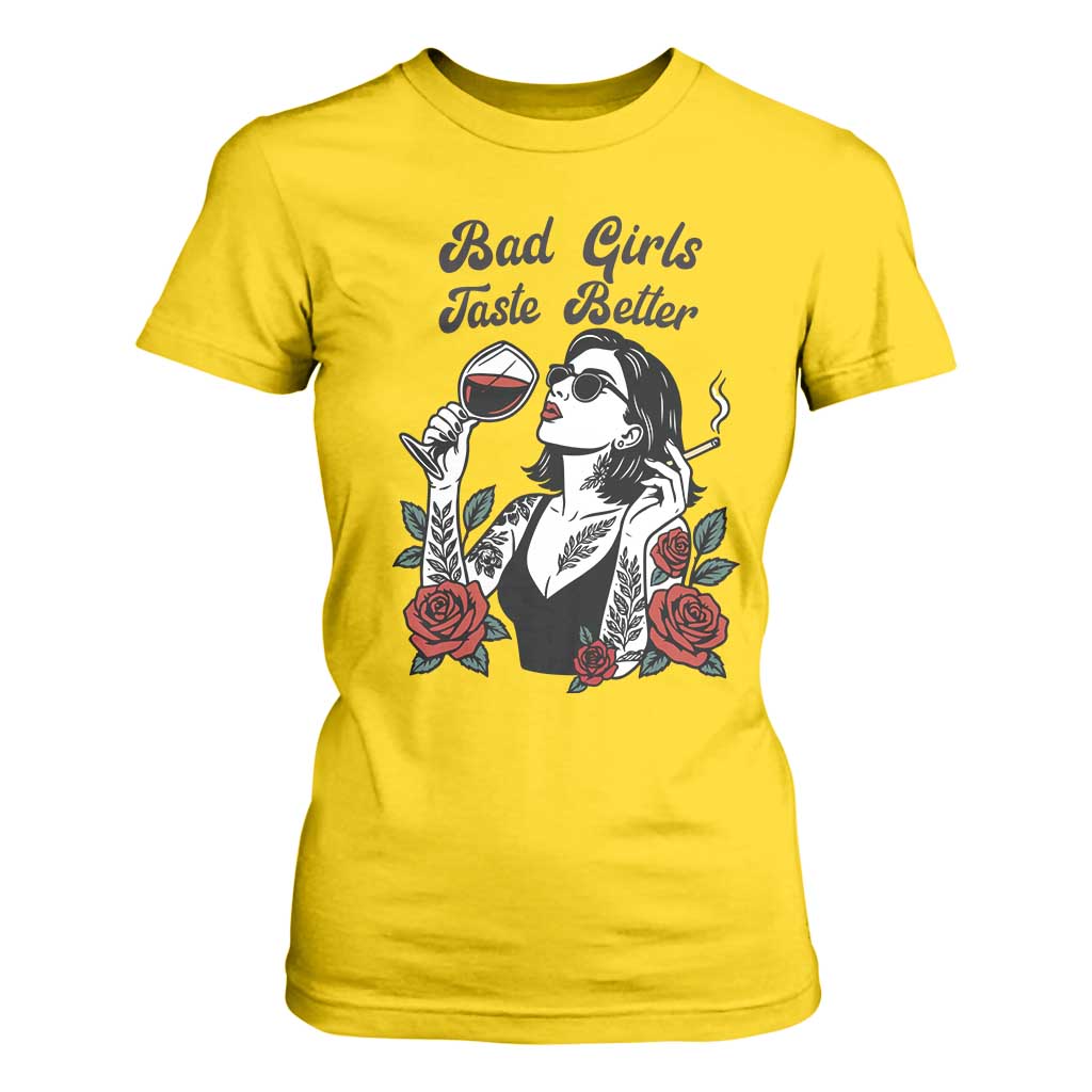 Bad Girls Taste Better T Shirt For Women Tattoo Girl Adult Humor Gift TS12 Daisy Print Your Wear