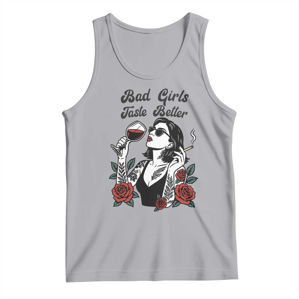 Bad Girls Taste Better Tank Top Tattoo Girl Adult Humor Gift TS12 Athletic Heather Print Your Wear