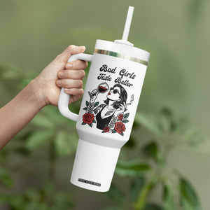 Bad Girls Taste Better Tumbler With Handle Tattoo Girl Adult Humor Gift TS12 Print Your Wear