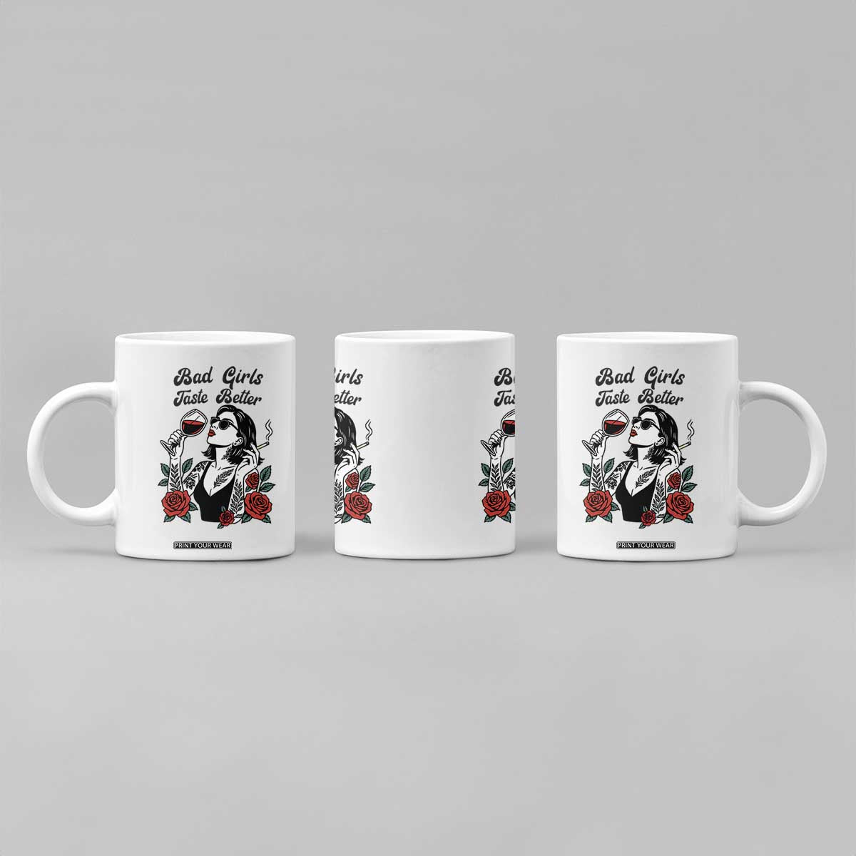 Bad Girls Taste Better Coffee Mug Tattoo Girl Adult Humor Gift TS12 Print Your Wear