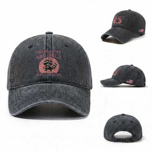 I Heard You Like Bad Girls Washed Cotton Baseball Cap Funny Sarcastic Raccoon Lover TS12 Washed Cap Universal Fit Dark Gray Print Your Wear