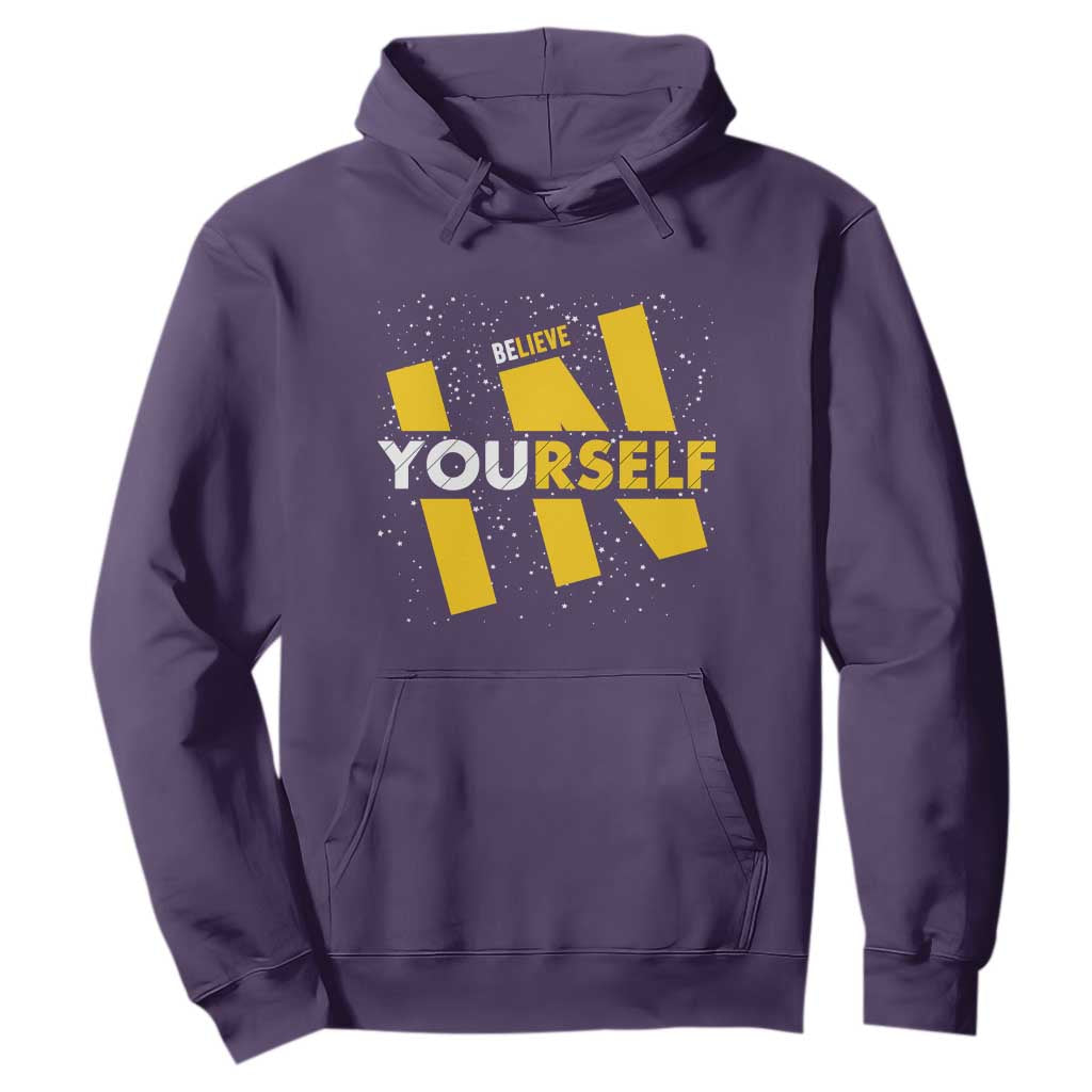 Inspirational Quote Hoodie Believe In Yourself Motivation TS12 Purple Print Your Wear