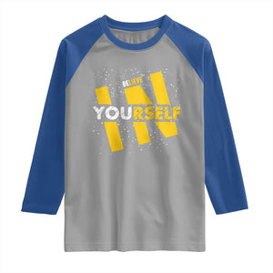 Inspirational Quote Raglan Shirt Believe In Yourself Motivation TS12 Sport Gray Royal Print Your Wear