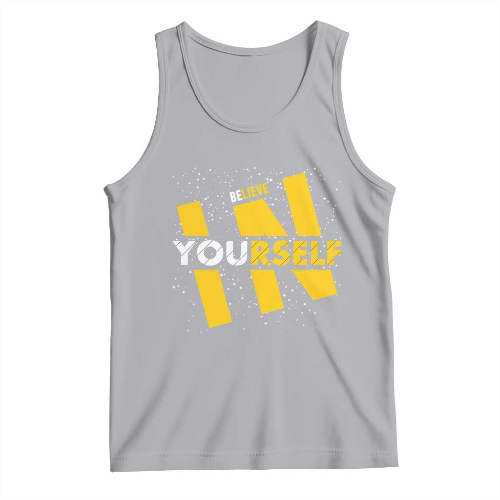 Inspirational Quote Tank Top Believe In Yourself Motivation TS12 Athletic Heather Print Your Wear