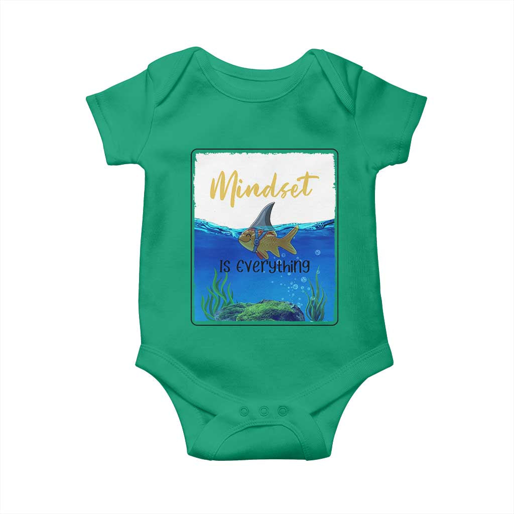Mindset Is Everything Baby Onesie Positive Thinking Motivation TS12 Irish Green Print Your Wear