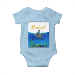 Mindset Is Everything Baby Onesie Positive Thinking Motivation TS12 Light Blue Print Your Wear
