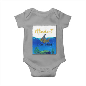 Mindset Is Everything Baby Onesie Positive Thinking Motivation TS12 Sport Gray Print Your Wear