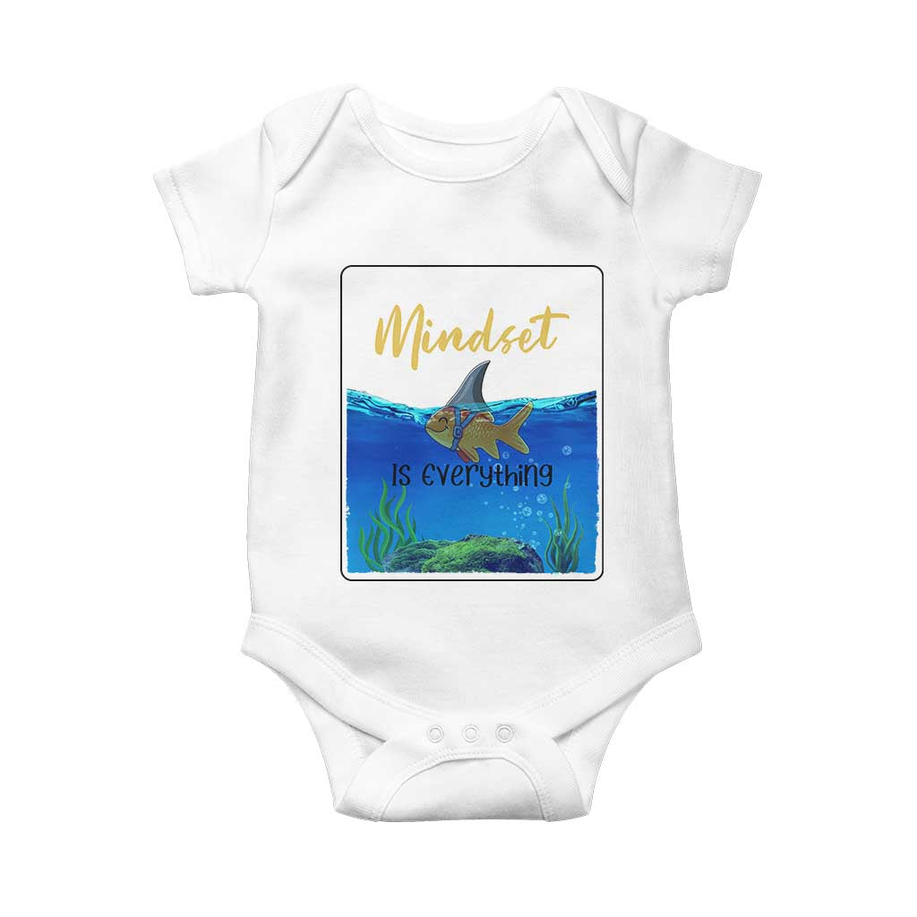 Mindset Is Everything Baby Onesie Positive Thinking Motivation TS12 White Print Your Wear