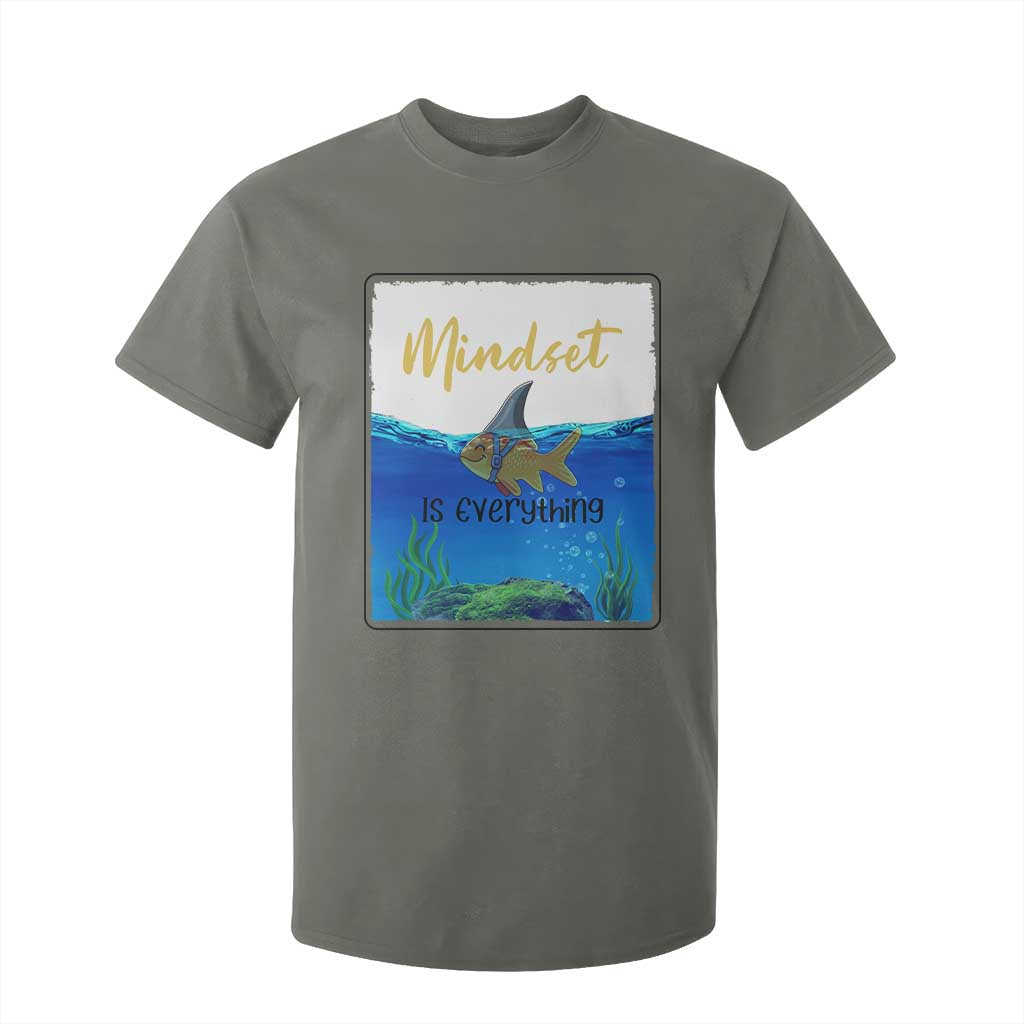 Mindset Is Everything T Shirt For Kid Positive Thinking Motivation TS12 Military Green Print Your Wear