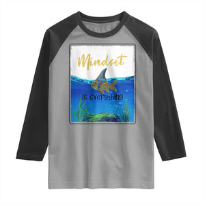 Mindset Is Everything Raglan Shirt Positive Thinking Motivation TS12 Sport Gray Black Print Your Wear