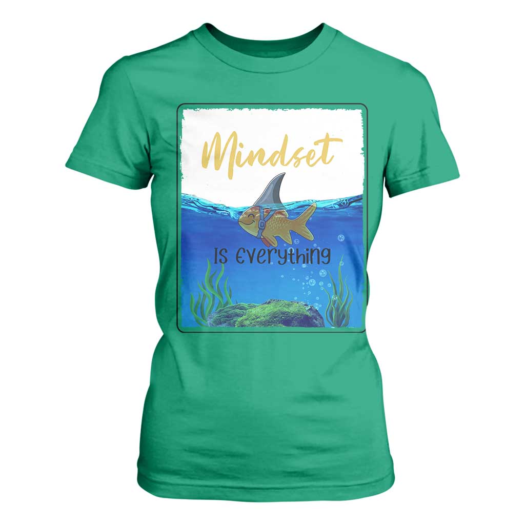 Mindset Is Everything T Shirt For Women Positive Thinking Motivation TS12 Irish Green Print Your Wear