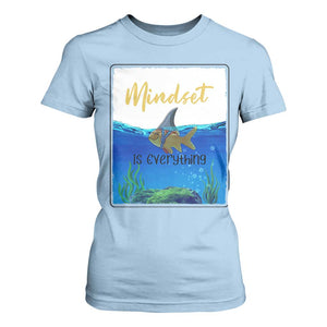 Mindset Is Everything T Shirt For Women Positive Thinking Motivation TS12 Light Blue Print Your Wear