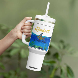 Mindset Is Everything Tumbler With Handle Positive Thinking Motivation TS12 Print Your Wear