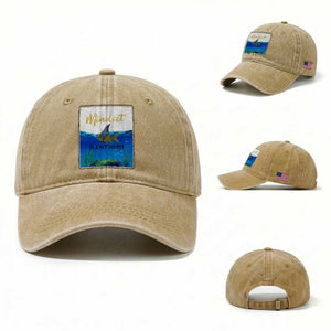 Mindset Is Everything Washed Cotton Baseball Cap Positive Thinking Motivation TS12 Washed Cap Universal Fit Khaki Print Your Wear