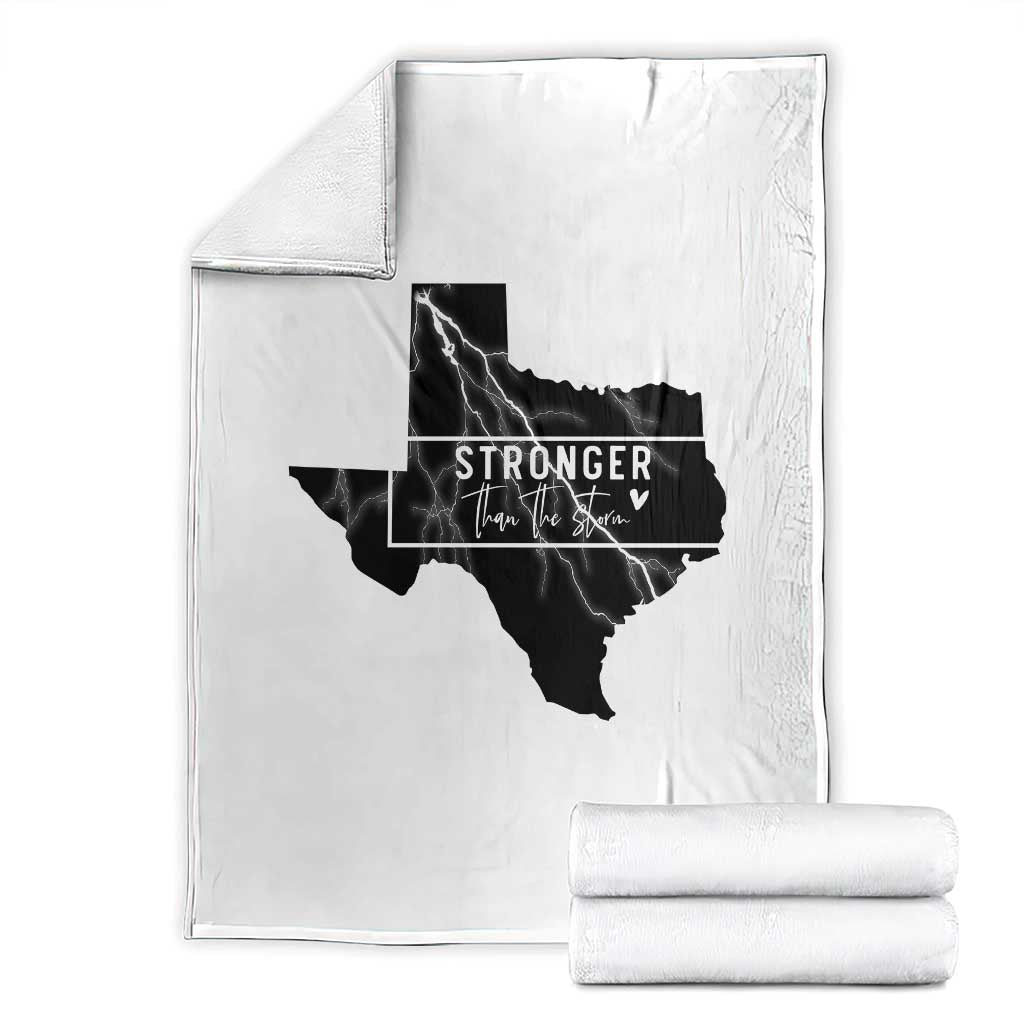 Strong Texas Throw Blanket Stronger Than The Storm Quote TS12 White Print Your Wear