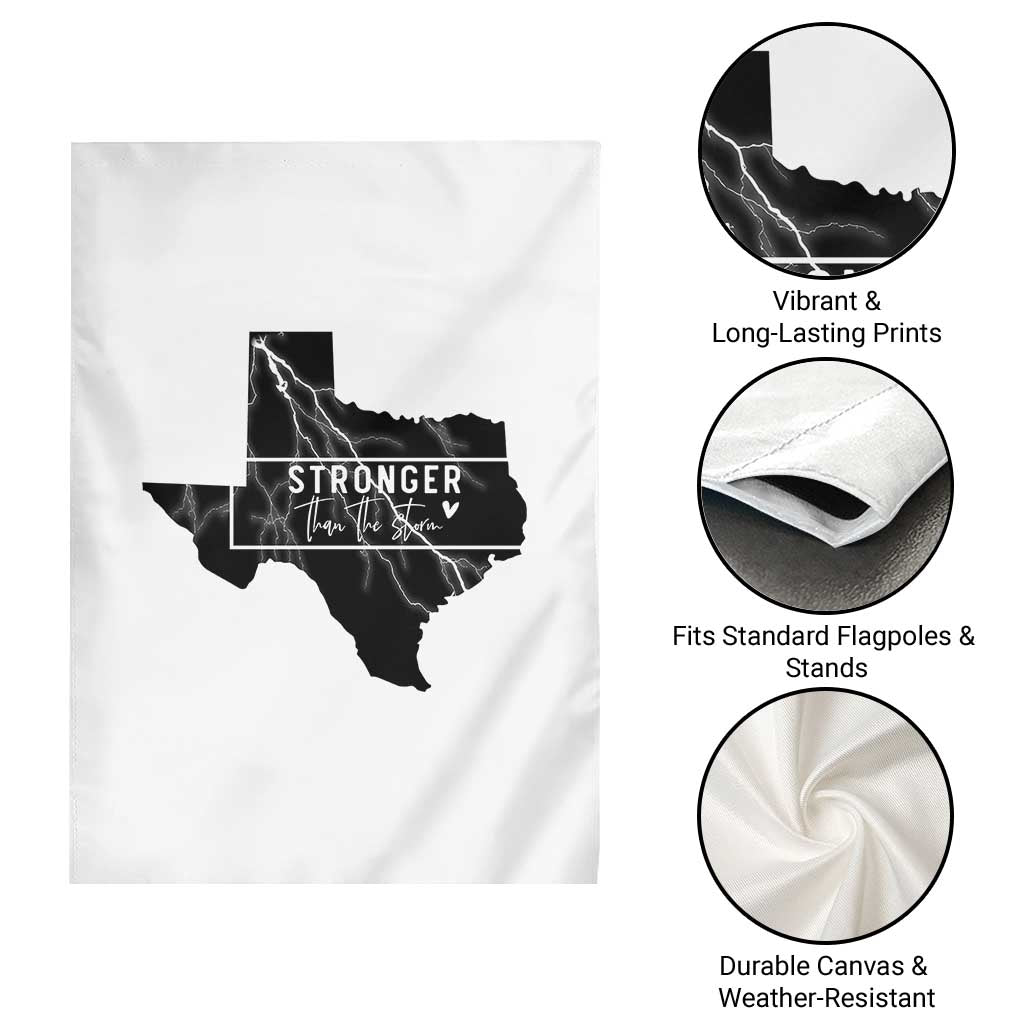 Strong Texas Garden Flag Stronger Than The Storm Quote TS12 Print Your Wear