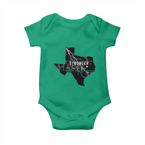 Strong Texas Baby Onesie Stronger Than The Storm Quote TS12 Irish Green Print Your Wear