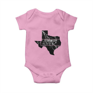Strong Texas Baby Onesie Stronger Than The Storm Quote TS12 Light Pink Print Your Wear