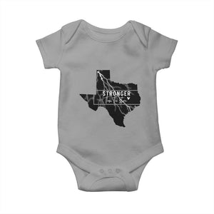 Strong Texas Baby Onesie Stronger Than The Storm Quote TS12 Sport Gray Print Your Wear