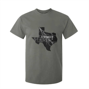 Strong Texas T Shirt For Kid Stronger Than The Storm Quote TS12 Military Green Print Your Wear