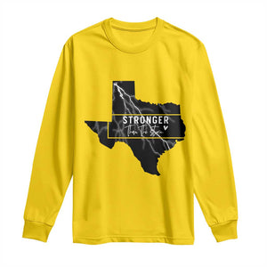 Strong Texas Long Sleeve Shirt Stronger Than The Storm Quote TS12 Daisy Print Your Wear