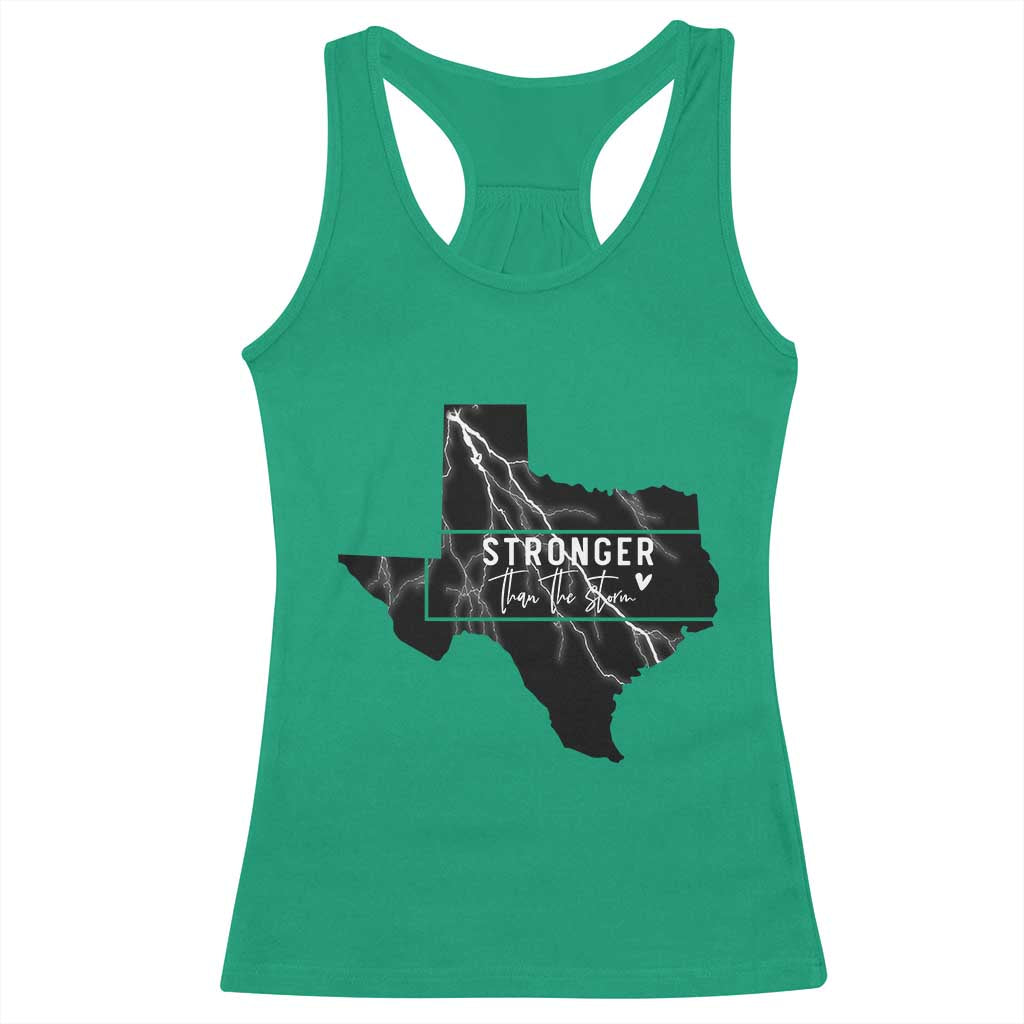 Strong Texas Racerback Tank Top Stronger Than The Storm Quote TS12 Irish Green Print Your Wear