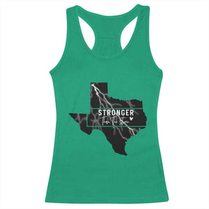Strong Texas Racerback Tank Top Stronger Than The Storm Quote TS12 Irish Green Print Your Wear