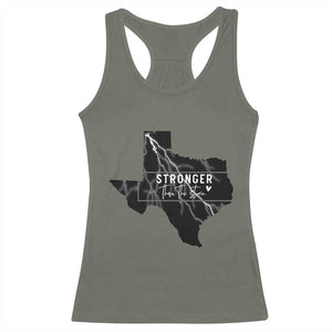 Strong Texas Racerback Tank Top Stronger Than The Storm Quote TS12 Military Green Print Your Wear