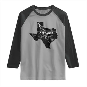 Strong Texas Raglan Shirt Stronger Than The Storm Quote TS12 Sport Gray Black Print Your Wear