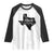Strong Texas Raglan Shirt Stronger Than The Storm Quote TS12 White Black Print Your Wear