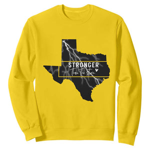 Strong Texas Sweatshirt Stronger Than The Storm Quote TS12 Daisy Print Your Wear