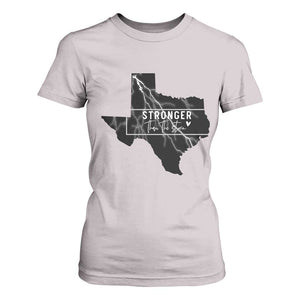 Strong Texas T Shirt For Women Stronger Than The Storm Quote TS12 Ice Gray Print Your Wear