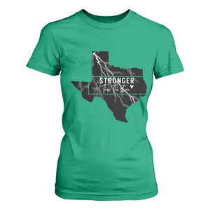 Strong Texas T Shirt For Women Stronger Than The Storm Quote TS12 Irish Green Print Your Wear