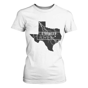 Strong Texas T Shirt For Women Stronger Than The Storm Quote TS12 White Print Your Wear