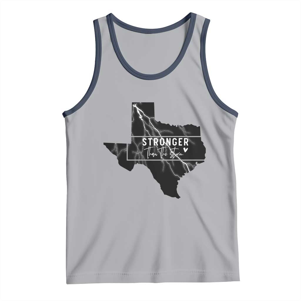Strong Texas Tank Top Stronger Than The Storm Quote TS12 Athletic Heather Navy Print Your Wear