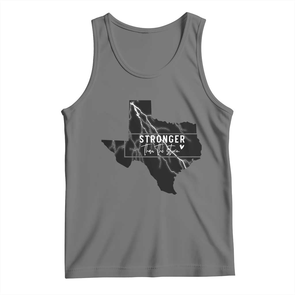 Strong Texas Tank Top Stronger Than The Storm Quote TS12 Black Heather Print Your Wear