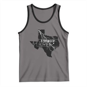 Strong Texas Tank Top Stronger Than The Storm Quote TS12 Deep Heather Black Print Your Wear