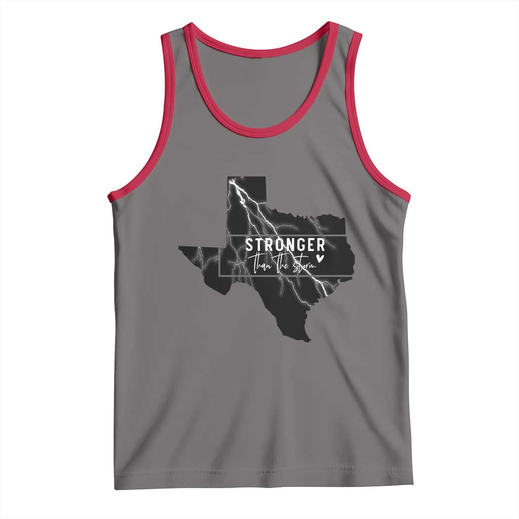 Strong Texas Tank Top Stronger Than The Storm Quote TS12 Deep Heather Red Print Your Wear
