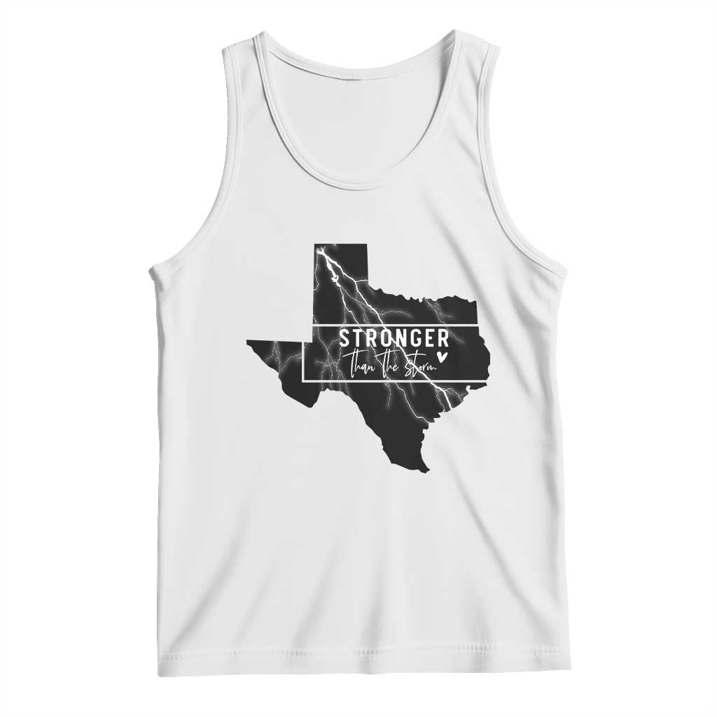 Strong Texas Tank Top Stronger Than The Storm Quote TS12 White Print Your Wear