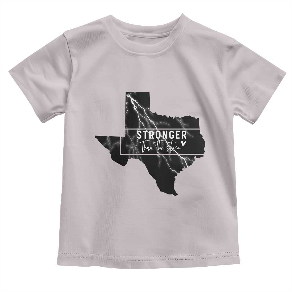 Strong Texas Toddler T Shirt Stronger Than The Storm Quote TS12 Ice Gray Print Your Wear