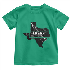 Strong Texas Toddler T Shirt Stronger Than The Storm Quote TS12 Irish Green Print Your Wear