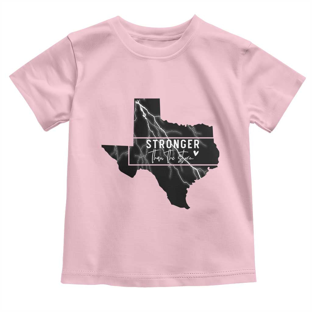 Strong Texas Toddler T Shirt Stronger Than The Storm Quote TS12 Light Pink Print Your Wear