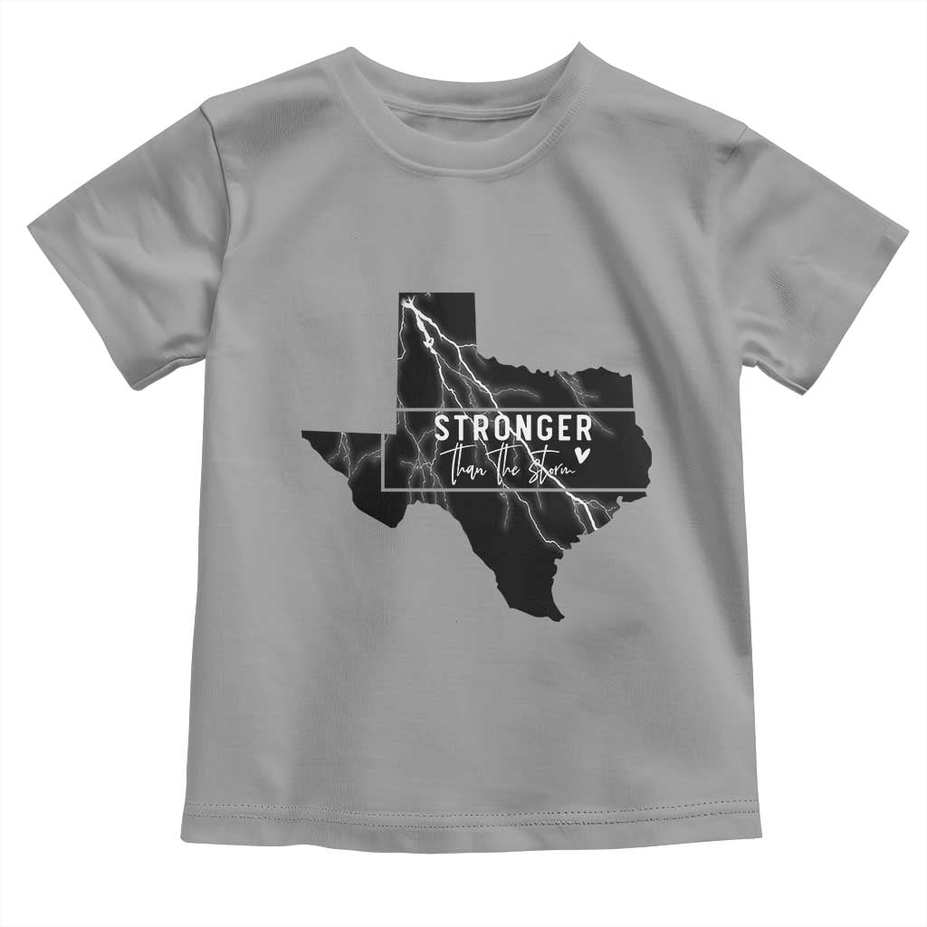 Strong Texas Toddler T Shirt Stronger Than The Storm Quote TS12 Sport Gray Print Your Wear