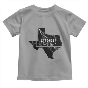 Strong Texas Toddler T Shirt Stronger Than The Storm Quote TS12 Sport Gray Print Your Wear